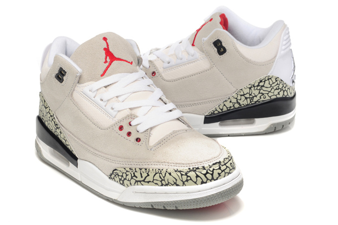 Air Jordan 3 Men Shoes Tan/ White Online